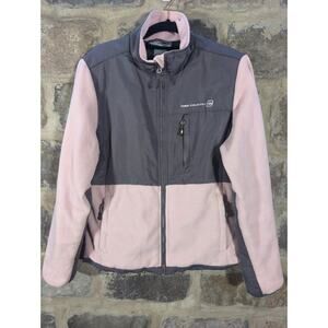 Free Country‎ Jacket Woman's Medium Pink Gray Fleece Full Zip Gorpcore Outdoors